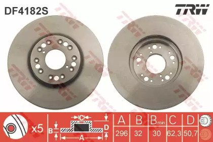 Диск тормозной передний Lexus LS400 92-94, GS300/4 82S