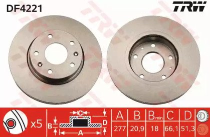 Диск тормозной передний Landrover Freelander 10/00 221