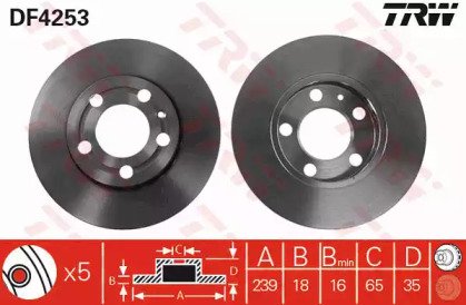 Диск тормозной передний SKODA: FABIA 99-, FABIA Co 253