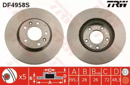 Диск тормозной передний MAZDA: CX-7 (ER) 06-, CX-9 58S