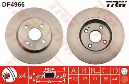 Диск тормозной передний MAZDA: 2 (DE) 07- 966