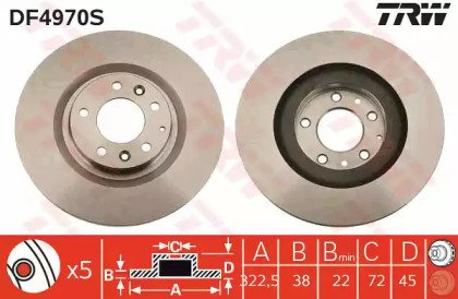 Диск тормозной передний MAZDA: RX 8 (SE17) 03- 70S