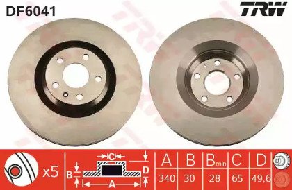 Диск тормозной передний AUDI: TT (8J3) 06-, TT Roa 41S