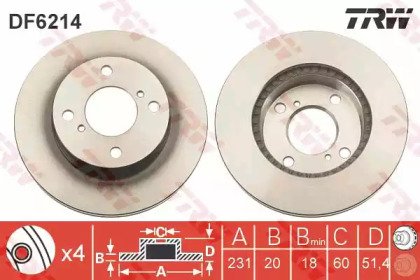 Диск тормозной SUZUKI: ALTO V 1.0 09- 214