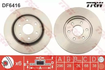 Диск тормозной NISSANU NUVARA 04-, NAVARA 08-, PAT 416