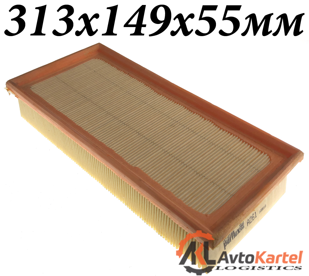 Фильтр воздушный FORD Transit Tourneo 94-00, VOLVO 440, 460 313х149х55мм УЦЕНКА