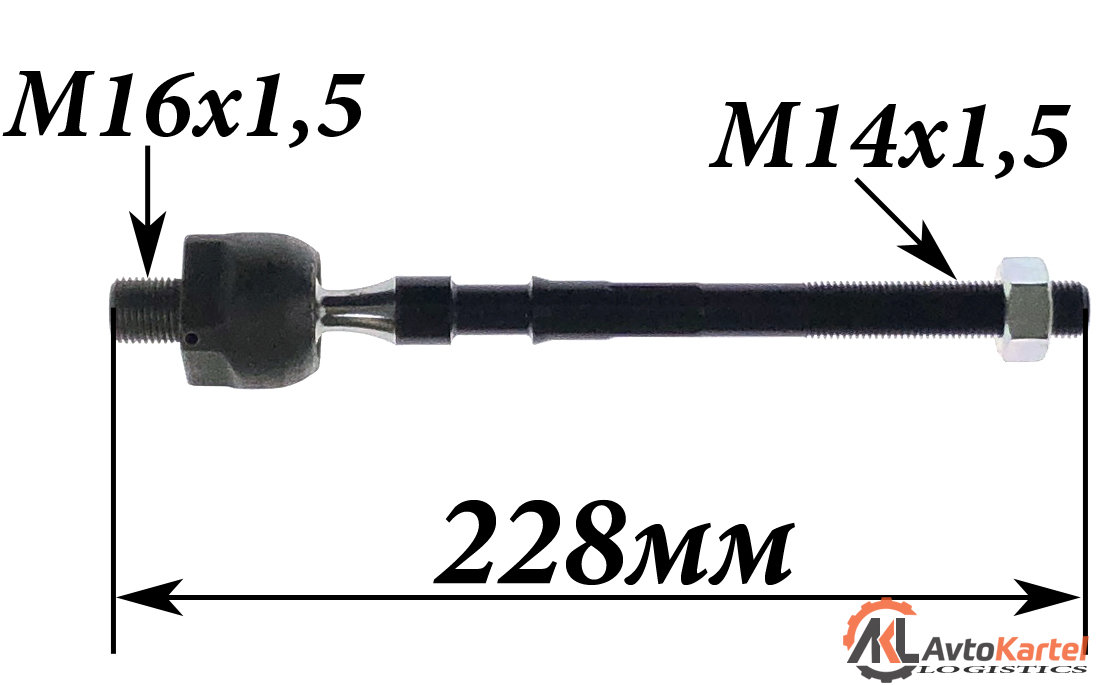 Тяга рулевая M16x1.5 - M14x1.5 MAZDA Xedos 9, Millenia