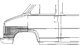 Панель ремонтная передн левый (угол) FIAT: DUCATO  157