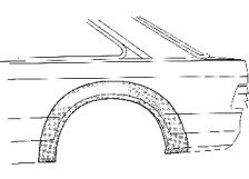 Арка крыла задняя правая  HONDA: CIVIC 1988-1991 2 146