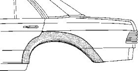 Арка крыла задняя левая MERCEDES: W123 01.76-12.84 147