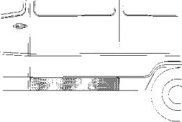Панель кузова левыйый боковая низкий 21 cm MERCEDE 109