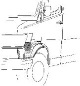 Панель ремонтная передн правый (угол) MERCEDES: L  158
