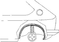 Арка крыла OPEL: ASTRA G 1998/02-2009/12 сзади спр 348