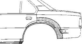 Арка крыла задняя правая  OPEL: ASCONA 84-88 4дв 148