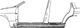 Порог кузова левый RENAULT: CLIO 90-98 4дв 103