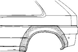 Арка крыла задняя левая TOYOTA COROLLA EE100 92-97 145