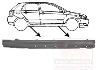 Порог кузова правый TOYOTA:COROLLA AE12 (03/2002-0 104