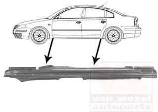 Порог кузова левый VW PASSAT B5 (10/1996-02/2005)  103