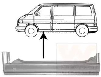 Порог кузова (под переднюю дверь) левый VW: TRANSP 101