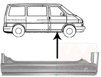 Порог кузова (под переднюю дверь) правый VW: TRANS 102