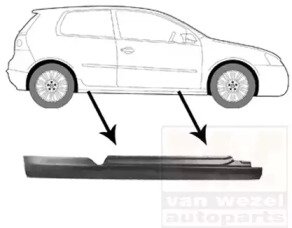 Порог кузова VW GOLF 5 (08/2003-) правый мод 2дв 102