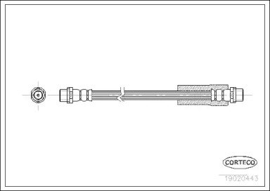 Шланг тормозной AUDI: 100 2.0/2.0 E/2.0 E 16V/2.0  443