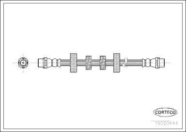 Шланг тормозной AUDI: 100 2.0 82-91  VW: TRANSPOR 444