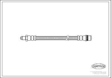 Шланг тормозной PEUGEOT: 405 I 1.4/1.6/1.8 Turbo D 688