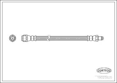 Шланг тормозной MERCEDES-BENZ:/8 230.6/250 2.8/280 825