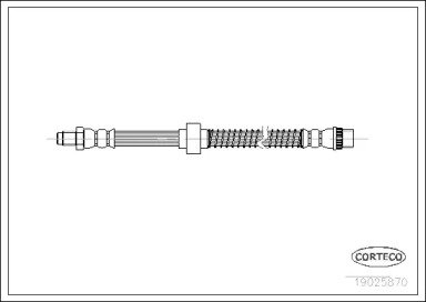 Шланг тормозной передний CITROEN: C2 03-, C3 02-09 870