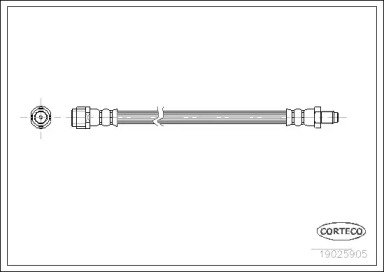 Шланг тормозной MERCEDES-BENZ: C-CLASS C 180/C 200 905