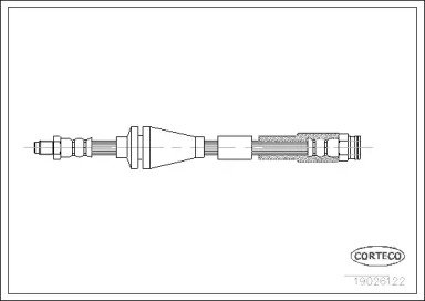 Шланг тормозной FIAT: PUNTO 1.2 16V 80/1.2 60/1.2  122