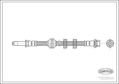 Шланг тормозной FORD: COUGAR 2.0 16V/2.5 ST 200/2. 425