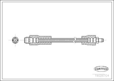 Шланг тормозной MERCEDES-BENZ: A-CLASS 1.9 A 190 T 704