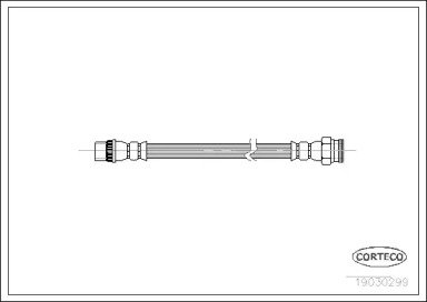 Шланг тормозной CITROEN: C2 1.1/1.4/1.4 16V/1.4 HD 299