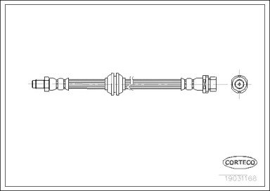 Шланг тормозной FORD: FOCUS 1.4 16V/1.6 16V/1.8 16 168