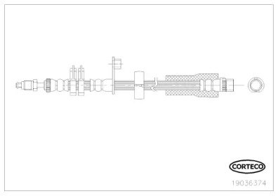 Шланг тормозной CITROEN: C8 2.0 HDi 165/2.2 HDi 02 374