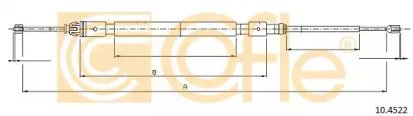 Трос стояночного тормоза подходит на правую и леву 522