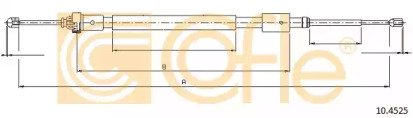 Трос стояночного тормоза CITROEN: C3 DRUM/BR EPC M 525