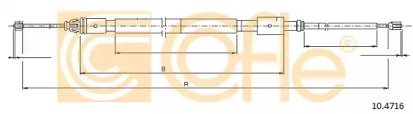 Трос стояночного тормоза CITROEN: C2 DRUM BRAKE 16 716