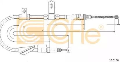 Трос стояночного тормоза задний правый LANDROVER F 166