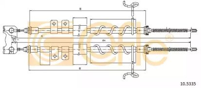 Трос стояночного тормоза задний FORD TRANSIT CONNE 335