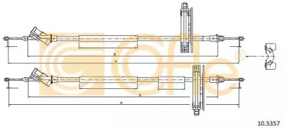 Трос стояночного тормоза задний FORD FOCUS all (ба 357