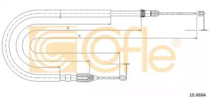 Трос стояночного тормоза левый задний RENAULT MEGA 684