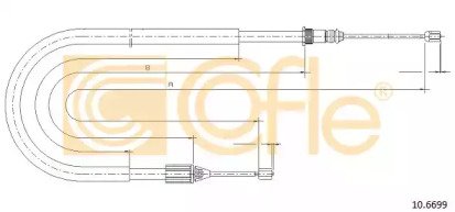 Трос стояночного тормоза левый задний RENAULT MEGA 699