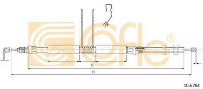 Трос стояночного тормоза правый задний RENAULT SAF 764