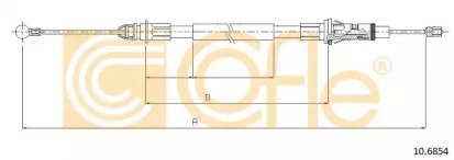 Трос стояночного тормоза задний NISSAN INTERSTAR a 854