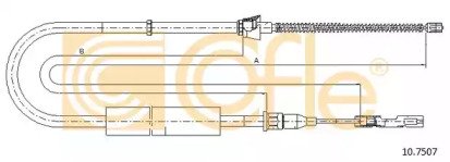 Трос стояночного тормоза AUDI: A2 ALL 00- 1075/814 507