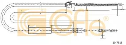 Трос стояночного тормоза AUDI: A2 ALL 03- LH 1056/ 515