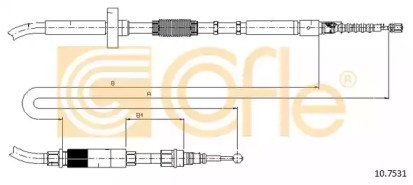 Трос стояночного тормоза задний AUDI A4 all 95-00 531